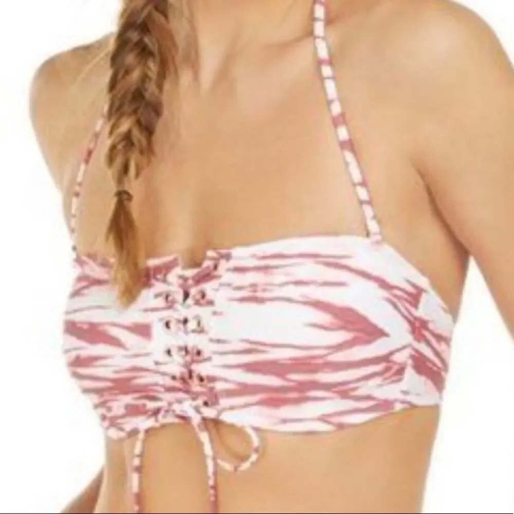 Hula Honey Wild Lace Front bandeau swim top